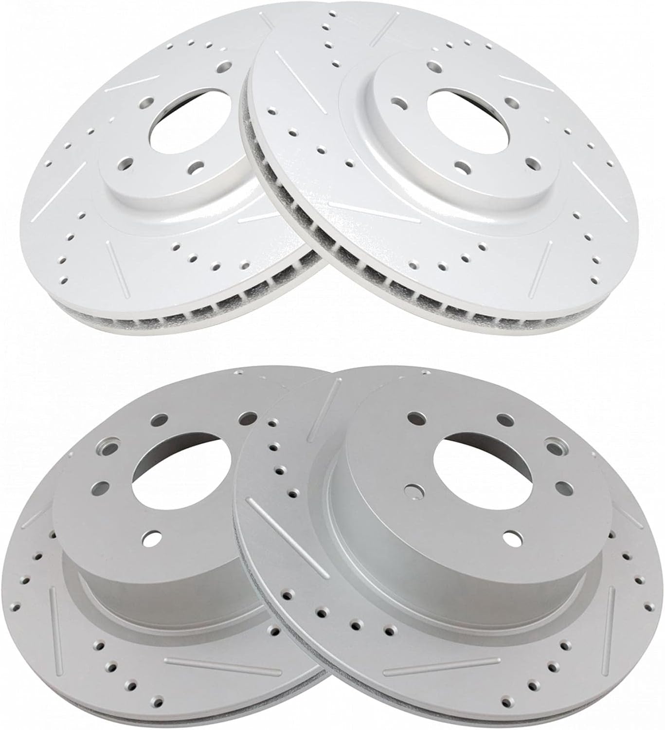 TRQ Front & Rear Performance Rotor Set Compatible with Nissan Murano