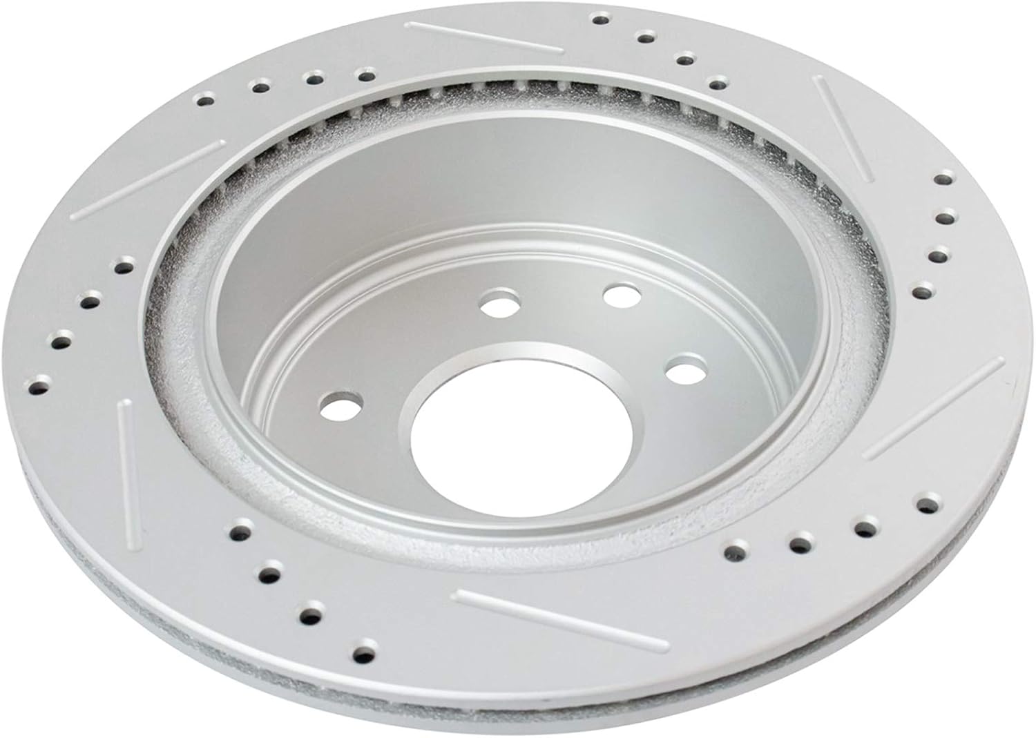 TRQ Performance Front and Rear Brake Rotor Set G Coated Drilled and Slotted Vented Compatible with 2008-2013 Nissan Rogue 2014-2015 Rogue Select