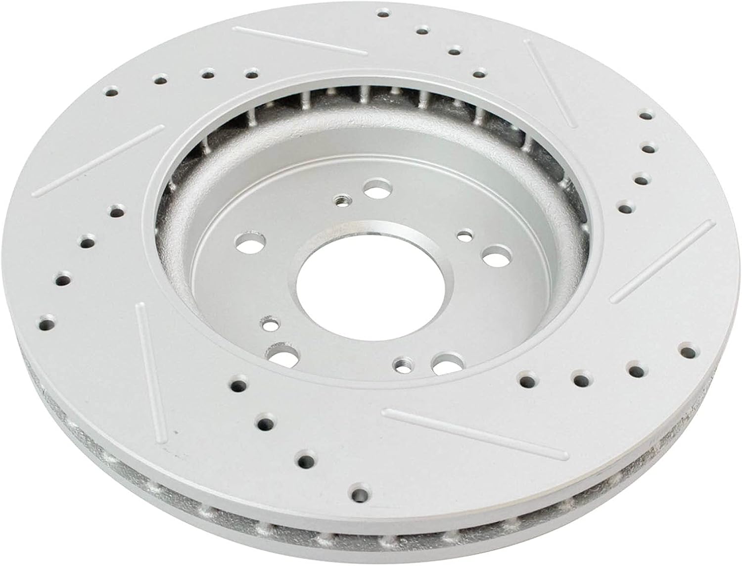 TRQ Performance Front and Rear Brake Rotor Set G Coated Drilled and Slotted Vented Solid Compatible with 2007-2012 Acura RDX 2007-2016 Honda CR-V
