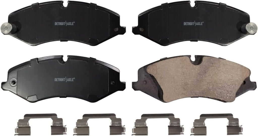 Detroit Axle - 6pc Front Brake Kit for 2010-2016 Land Rover LR4 2014-2017 Range Rover 2010-2017 Range Rover Sport Disc Brake Rotors Ceramic Brake Pads Replacement :14.17' inch Rotor