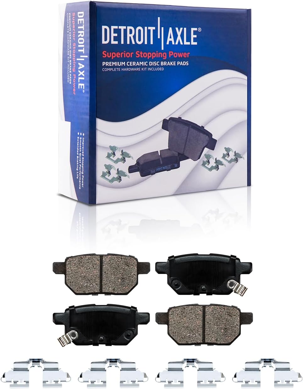 Detroit Axle - Brake Kit for 2009-2010 2014-2018 Toyota Corolla 2009-2013 Matrix 2009-2010 Pontiac Vibe, Disc Brakes Rotors Ceramic Brake Pads Front and Rear Replacement