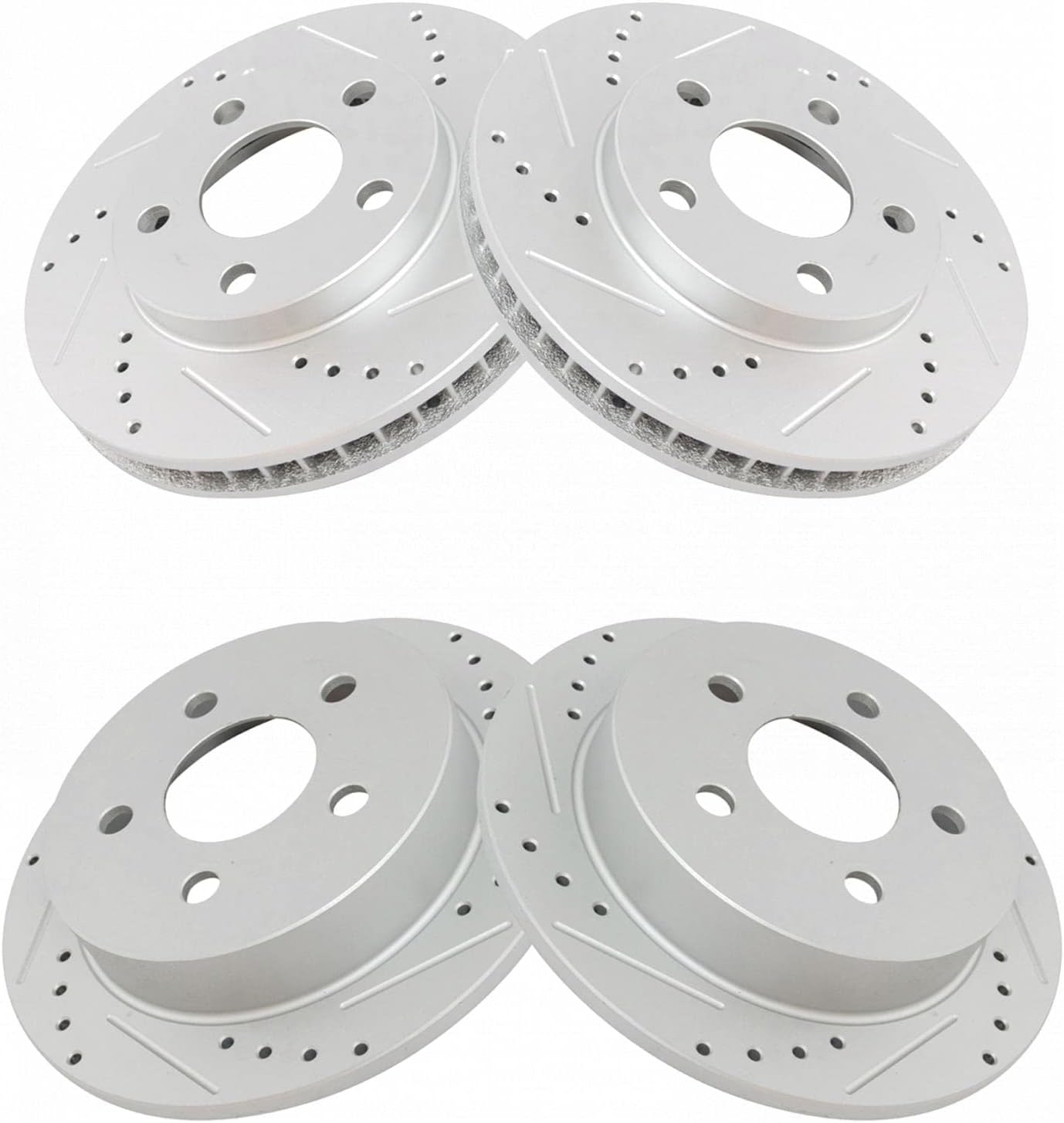 TRQ Brake Performance Rotor Front & Rear Kit of 4 Compatible with Buick Chevy Olds Pontiac