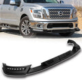 Stay-Tuned, 4PC STP-Style ABS Front Bumper Lip Spoiler Splitter w/LED Sequential Running Light, Compatible with 2017-2019 Nissan Titan, Replacement Exterior Accessory (+ Running Lights)