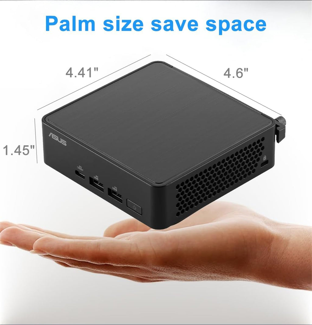 Intel NUC 14 Pro Slim Kit Mini PC (Intel Core 3 100U (> i7-1165G7), 8GB DDR5 RAM, 256GB SSD) Business Desktop, Support 4x 4K Monitors, 2x Thunderbolt 4, Wi-Fi 6E, Win 11 Pro, NUC14RVKI3 - ASUS NUC