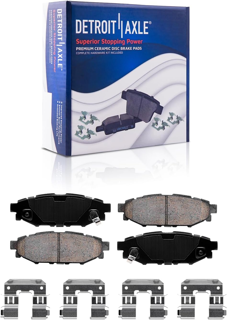 Detroit Axle - Brake Kit for 2005-2009 Subaru Outback 2006-2009 Legacy, Disc Brakes Rotors Ceramic Brake Pads 2007 2008 Replacement : 11.54'' inch Front and 10.79'' inch Rear Rotors