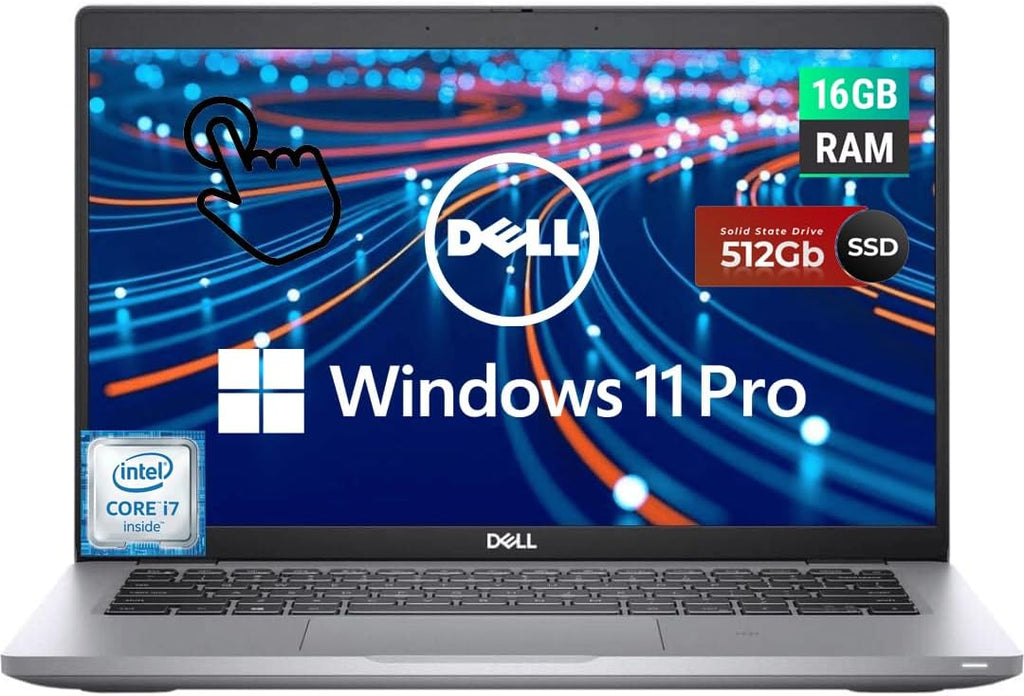 Dell Latitude 5420 14' FHD Touchscreen Business Laptop Computer, Quad-Core i7-1165G7 Notebook PC, 16 GB DDR4 RAM, 512 GB SSD, Backlit Keyboard, HDMI, Fingerprint Reader, Windows 11 Pro (Renewed)