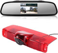 Car Third Roof Top Mount Brake Lamp Light Rear View Reverse Parking Camera,Replacement for Chevrolet Express GMC Chevy Savana Exporer Vans Cargo Van 2003-2018(with 4.3 inch Rear View Mirror)