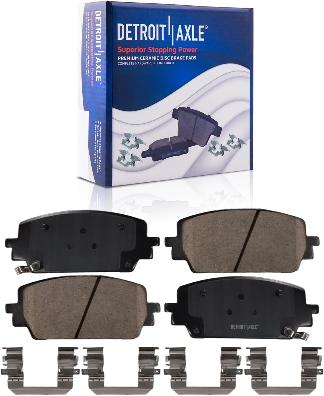 Detroit Axle - Front Brake Kit for Hyundai 2021-2023 Santa Fe, 2022-2023 Santa Cruz, 2021-2023 Kia Sorento, 12.80' inch Drilled and Slotted Disc Brake Rotors Ceramic Brakes Pads Replacement