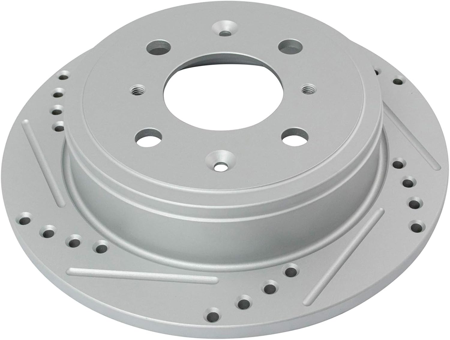 TRQ Performance Front and Rear Brake Rotor Set G Coated Drilled and Slotted Vented Solid Compatible with 1990-1994 Acura Integra