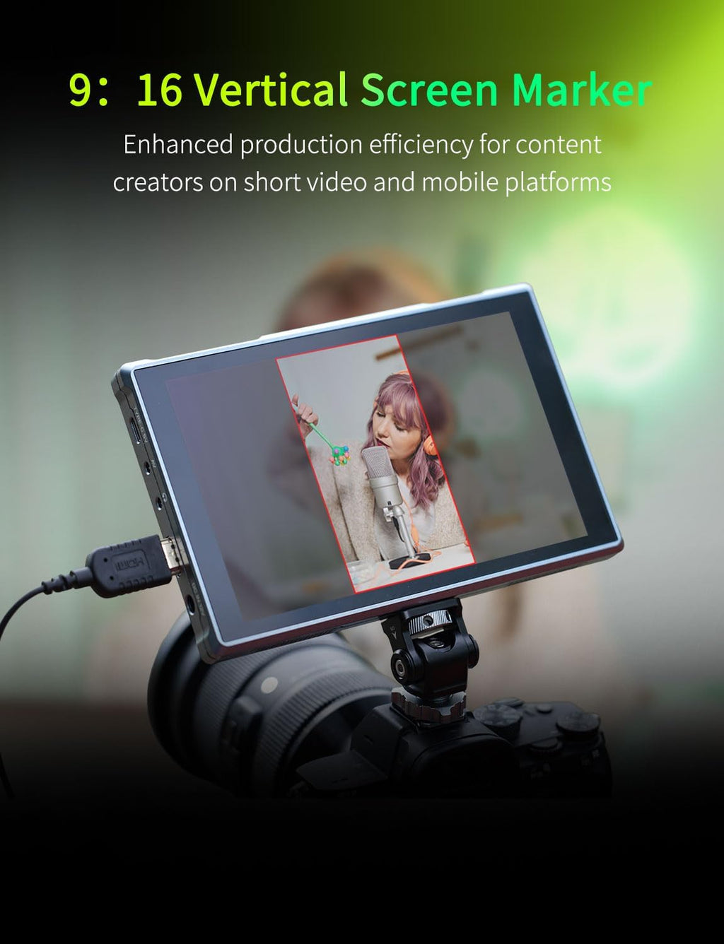 FEELWORLD FW759PRO 7 Inch Touchscreen Camera Monitor 4K HDMI Video Field Monitor with F550 Battery for DSLR 400nit HD 1280x800 Waveform Monitoring