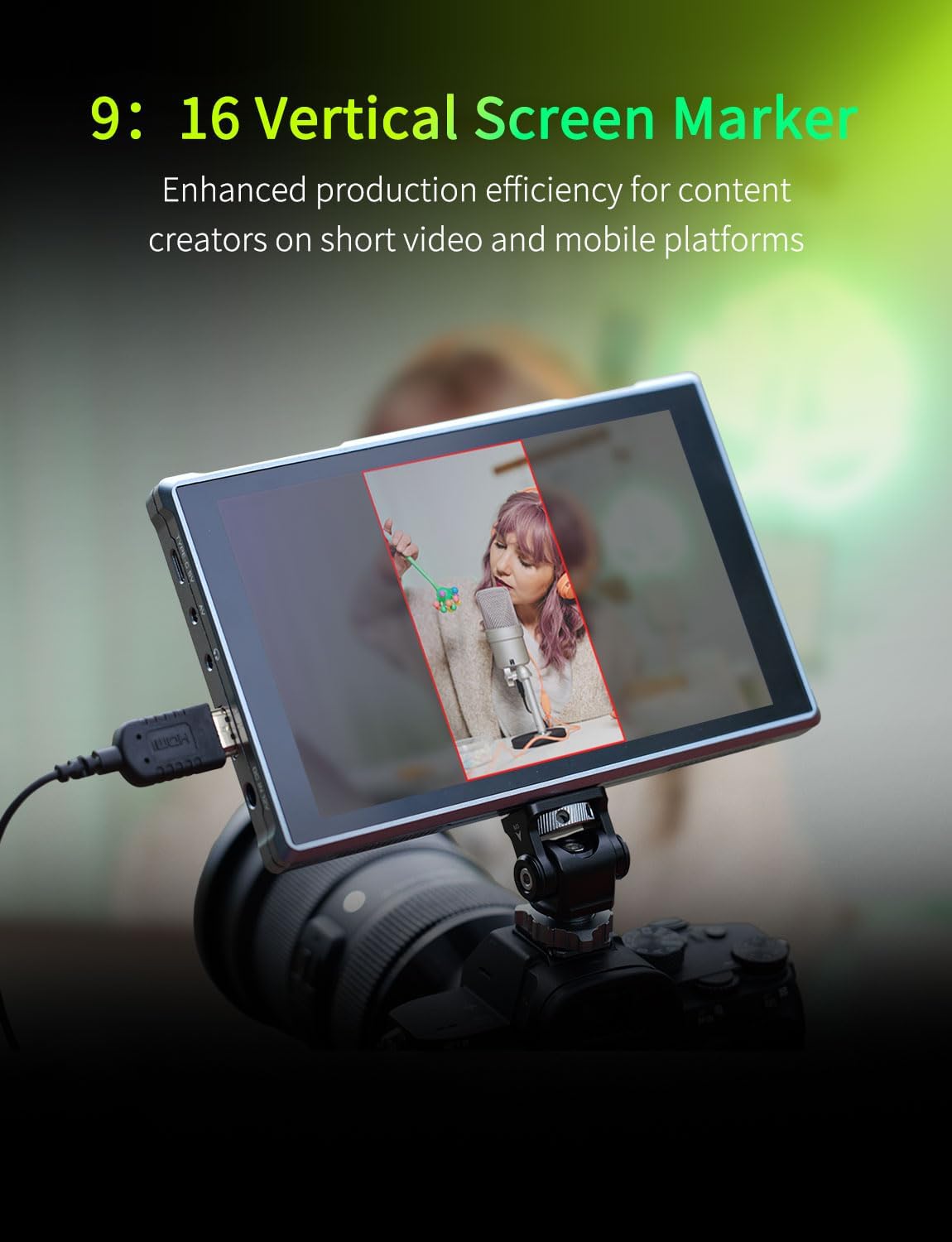 FEELWORLD FW759PRO 7 Inch Touchscreen Camera Monitor 4K HDMI Video Field Monitor with F550 Battery for DSLR 400nit HD 1280x800 Waveform Monitoring