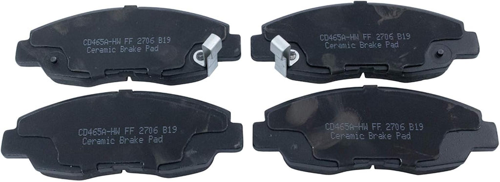 Front and Rear Brake Pad & Rotor Kit, with Chemical Kit Ceramic Premium G-Coated Compatible with 2006-2011 Honda Civic