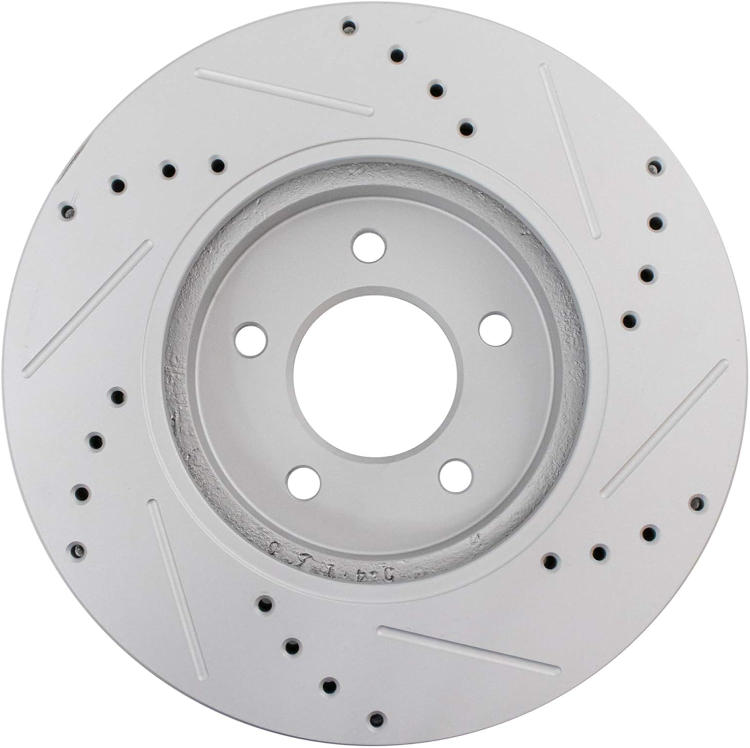 TRQ Performance Front and Rear Brake Rotor Set G Coated Drilled Slotted Compatible with 2005-2008 Ford Escape 2005-2008 Mazda Tribute 2005-2008 Mercury Mariner