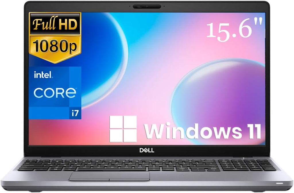 Dell Latitude 5511 15.6' Laptop Computer, 10th Gen Intel Core i7-10850H up to 5.1GHz, 16GB DDR4 RAM, 512GB SSD, Backlit Keyboard, HDMI, Windows 11 Pro (Renewed)