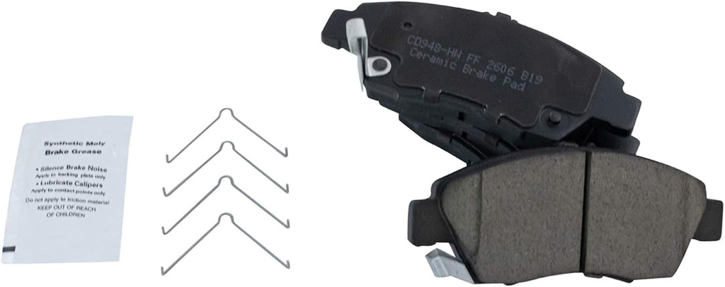 TRQ Front Brake Pad & Rotor Kit, with Chemical Kit Ceramic Premium G-Coated Compatible with 2002-2006 Acura RSX 2006-2011 Honda Civic 2011-2015 CR-Z