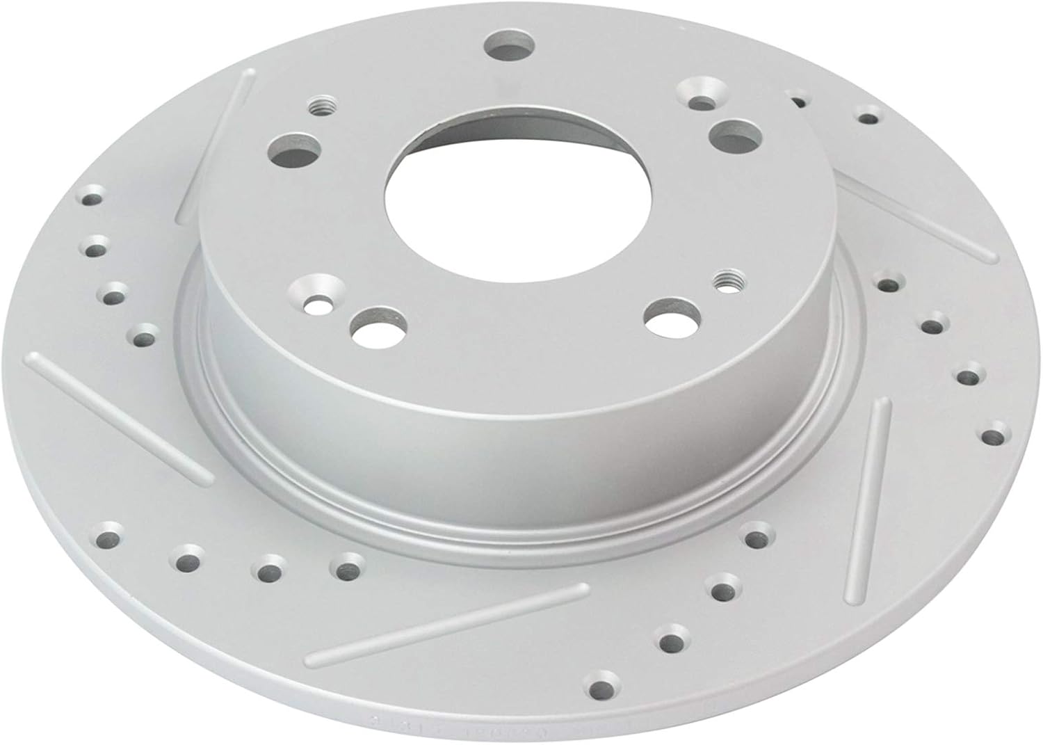 TRQ Brake Rotors Set Performance Premium G-Coated Slotted X Drilled Front & Rear Compatible with 2003-2007 Honda Accord