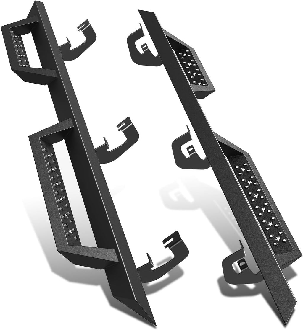 2.75' Black Drop Side Steps Nerf Bars Running Boards Compatible with 07-19 Chevy Silverado/GMC Sierra Extended Cab (Pair)