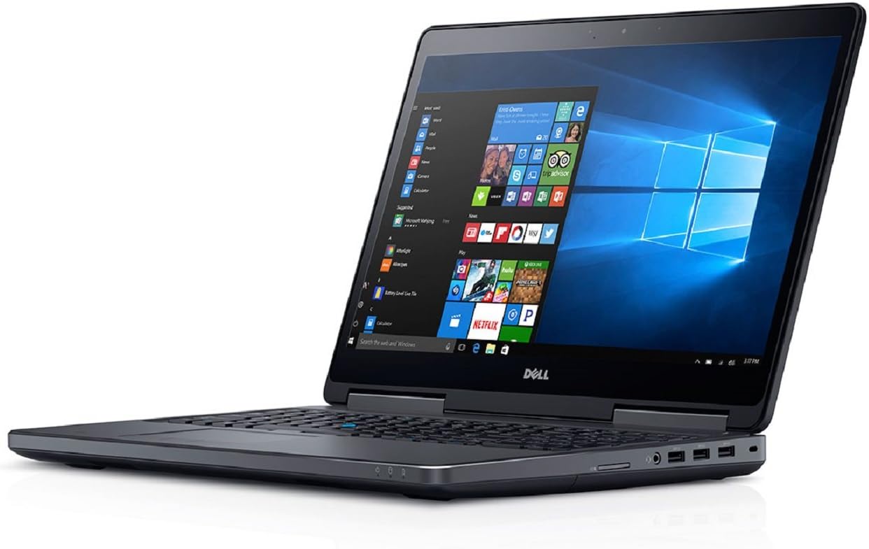 Dell Precision 7720 7720 Laptop (Windows 10 Pro, Intel i7-6820HQ, 17.3' LCD Screen, Storage: 500 GB, RAM: 8 GB) Black
