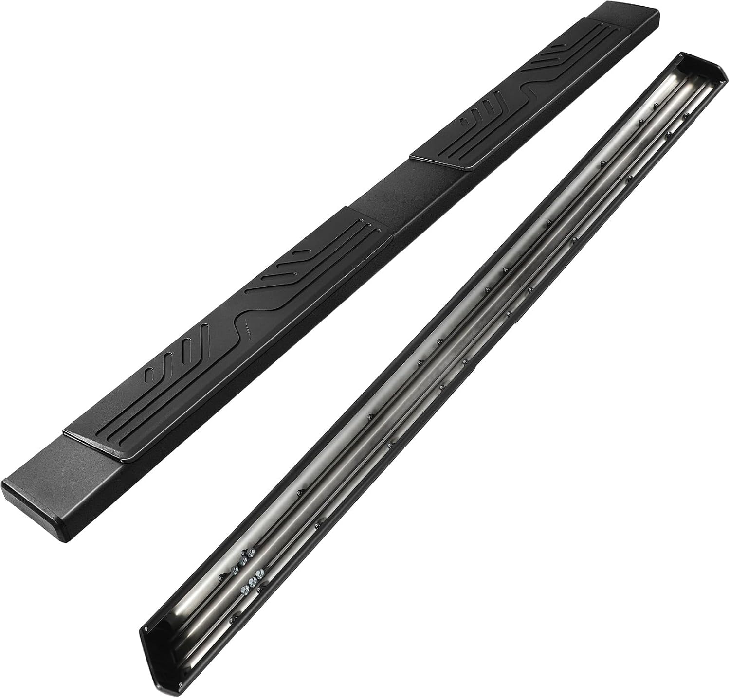 PZ 6.5' Running Boards Anti-Slip Side Steps Compatible with Chevy Silverado 1500/GMC Sierra 1500 2019-2026 Crew Cab, 2020-2026 2500HD 3500HD,500LBS No Drill Truck Running Boards Direct Fit Nerf Bar