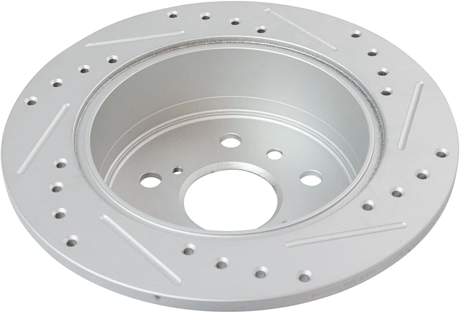 TRQ Performance Front and Rear Brake Rotor Set Coated Drilled Slotted Compatible with 2013-2018 Lexus ES300h ES350 2013-2018 Toyota Avalon 2012-2017 Toyota Camry