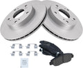 Front Brake Pad & Rotor Kit, with Chemical Kit Ceramic Premium G-Coated Compatible with 2006-2011 Honda Civic