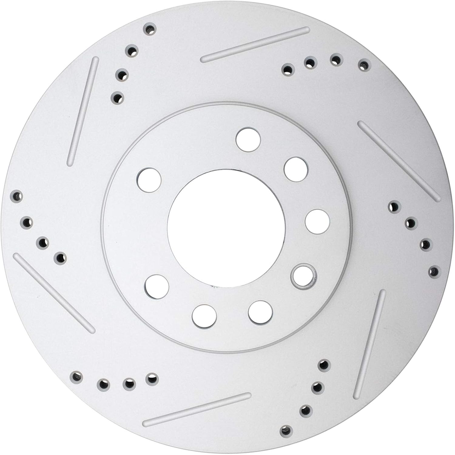 TRQ Front Rear Performance Drilled Slotted Zinc Coated Rotor Kit Compatible with Saab Saturn