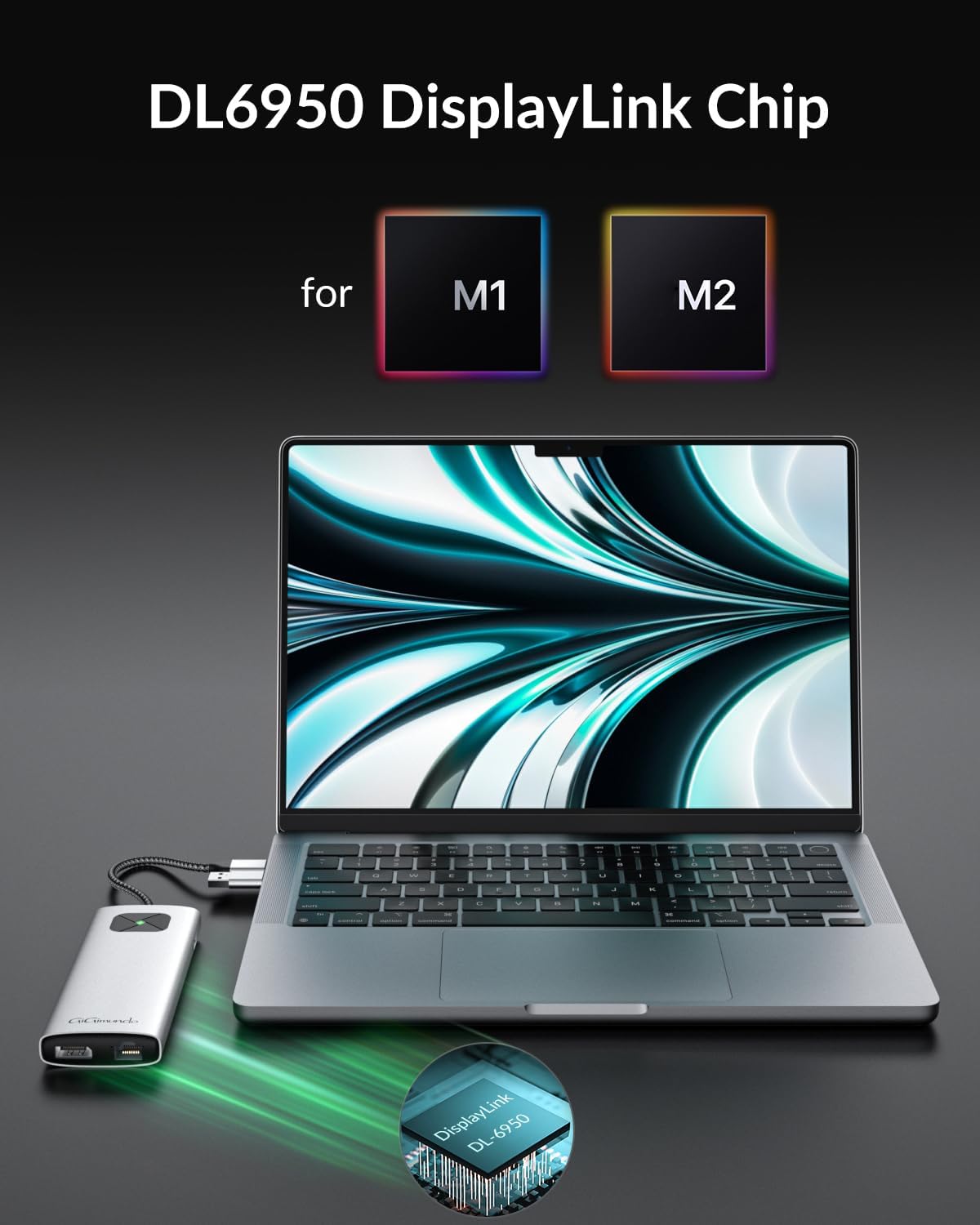 GiGimundo LK10 10 in 1 Laptop Docking Station Dual Monitor, USB C Hub Dual 4K@60Hz HDMI, 2 DP, 3 USB A, 100W PD, 1000Mbps Ethernet, 3.5MM Audio, USB Multiport C Adapter for MacBook/DELL/HP/Lenovo