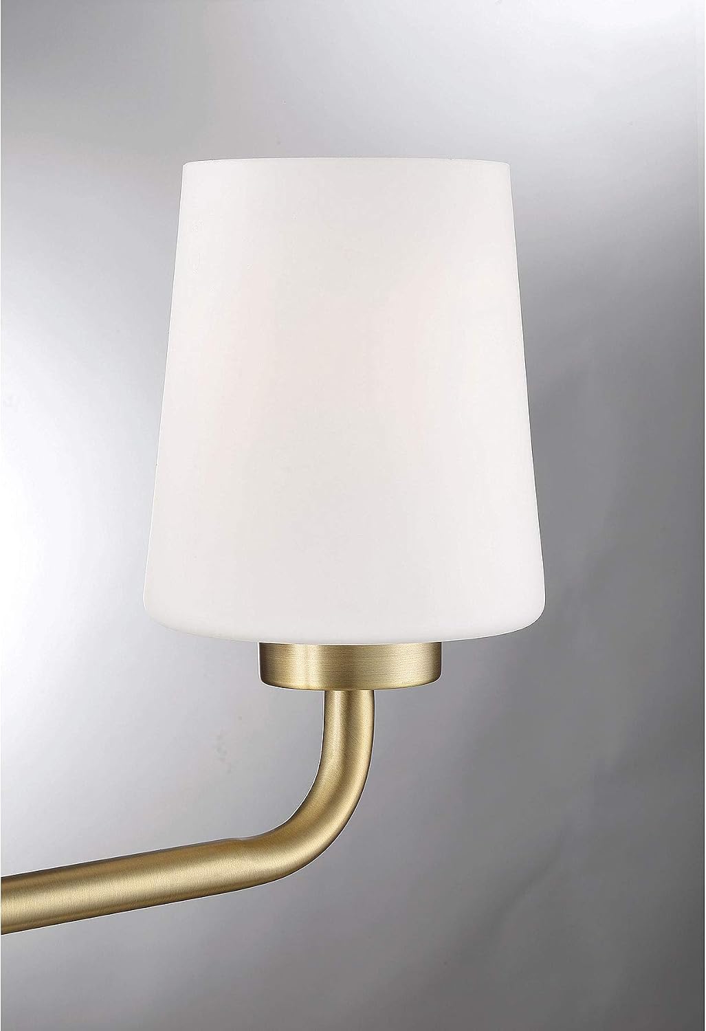 Savoy House 8-4090-3-322 Capra Mid-Century Modern White Opal Glass Bathroom Vanity Wall Light, 3-Light 180 Total Watts, 9' H x 22' W, Warm Brass