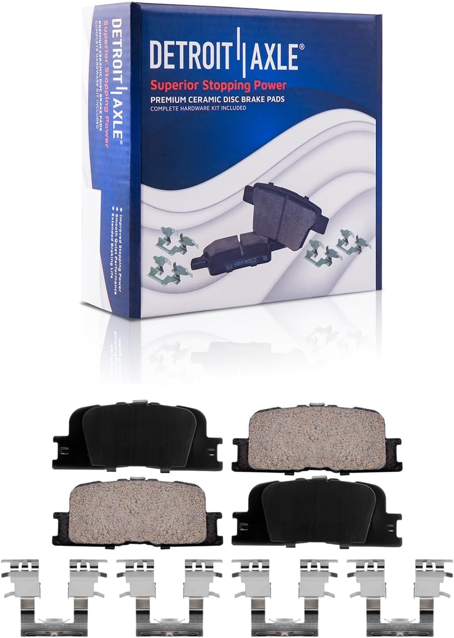 Detroit Axle - Brake Kit for 2004 2005 2006 Lexus ES330 Brake Rotors Ceramic Brakes Pads Front and Rear Replacement: 11.65' inch Front and 10.59' Rear Rotors