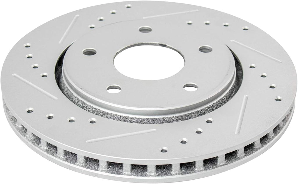 TRQ Front & Rear Brake Performance Rotor Kit Set of 4 Compatible with Chrysler Dodge Ram VW