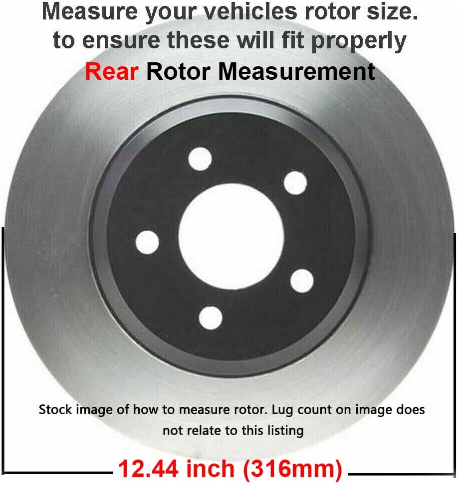 Detroit Axle - Brake Kit for 2007-2012 Dodge Nitro 2008-2012 Jeep Liberty Disc Brake Rotors Ceramic Brakes Pads 2009 2010 Front and Rear Replacement [11.89 inch Front Rotors]
