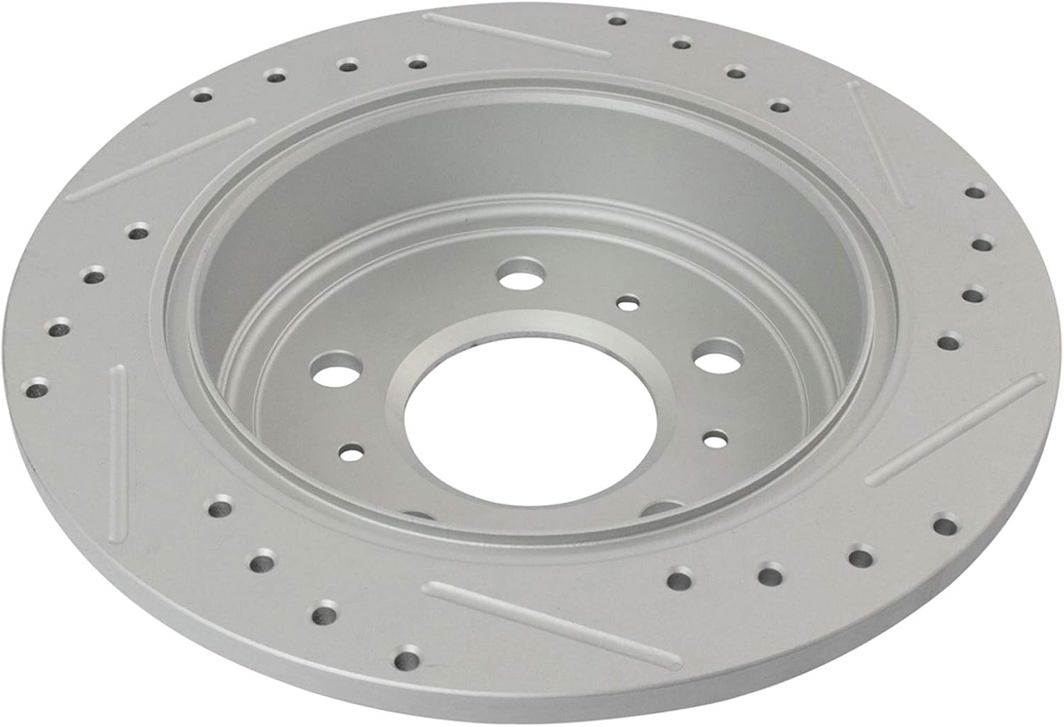 TRQ Performance Front and Rear Brake Rotor Set G Coated Drilled and Slotted Compatible with 2006-2010 Chevrolet Impala 2006-2007 Monte Carlo