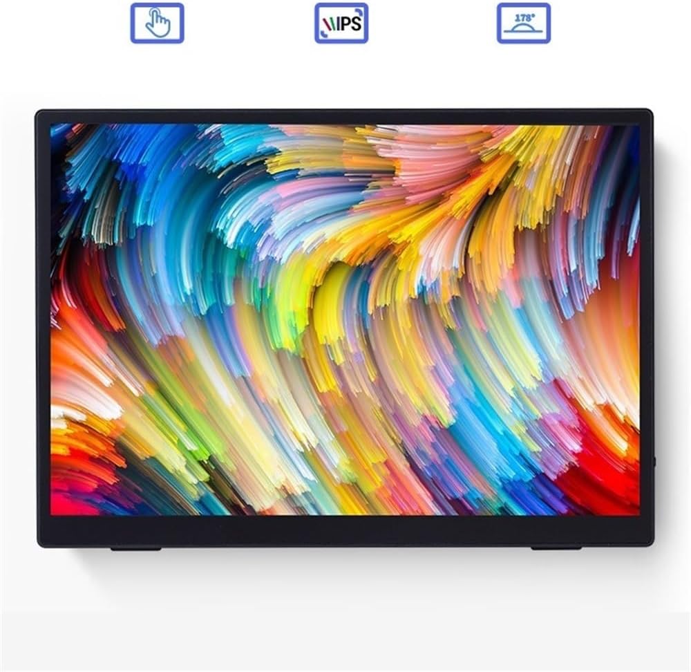 Portable Monitor for Laptop 10'60Hz IPS Portable Monitor Full HD Flicker Free, Blue Light Filter, Kickstand, USB-C Power Delivery Portable Gaming Monitor