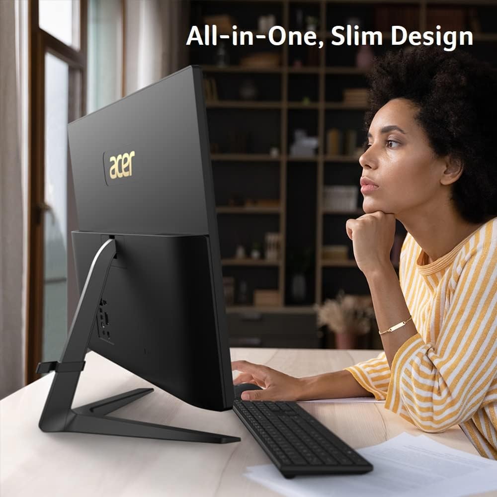 acer Aspire C27-1700-UA91 AIO Desktop | 27' Full HD IPS Display | 12th Gen Intel Core i5-1235U | Intel Iris Xe Graphics | 16GB DDR4 | 512GB NVMe M.2 SSD | Wi-Fi 6 | Copilot Enabled | Windows 11 Home
