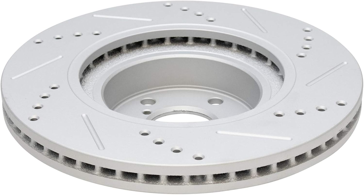 TRQ Performance Front and Rear Brake Rotor Set G Coated Drilled and Slotted Compatible with 2005-2009 Subaru Outback 2006-2009 Legacy