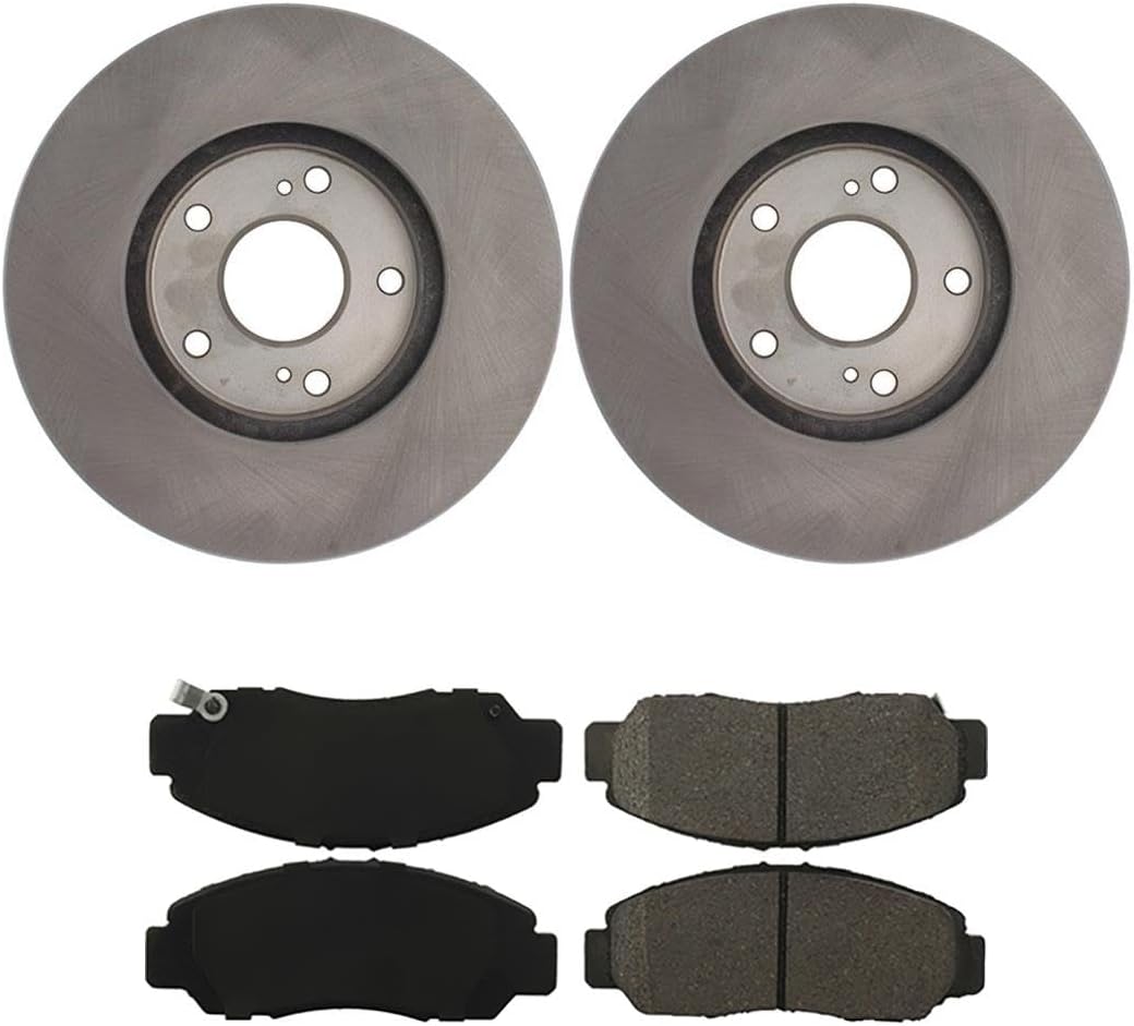 3Pcs Front Brake Pads and Rotors Kit, Automotive Replacement Brake Kits Dwvksz for Honda Accord 3.0L 2003-2007, for Honda Civic 1.8L 2006-2011, for Acura CSX 2.0L 2006-2011