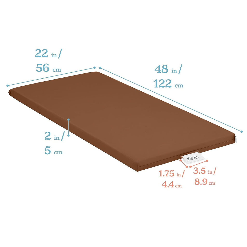 ECR4Kids SoftZone Rainbow Rest Mat, 2in, Sleeping Pad, Earthtone, 5-Piece