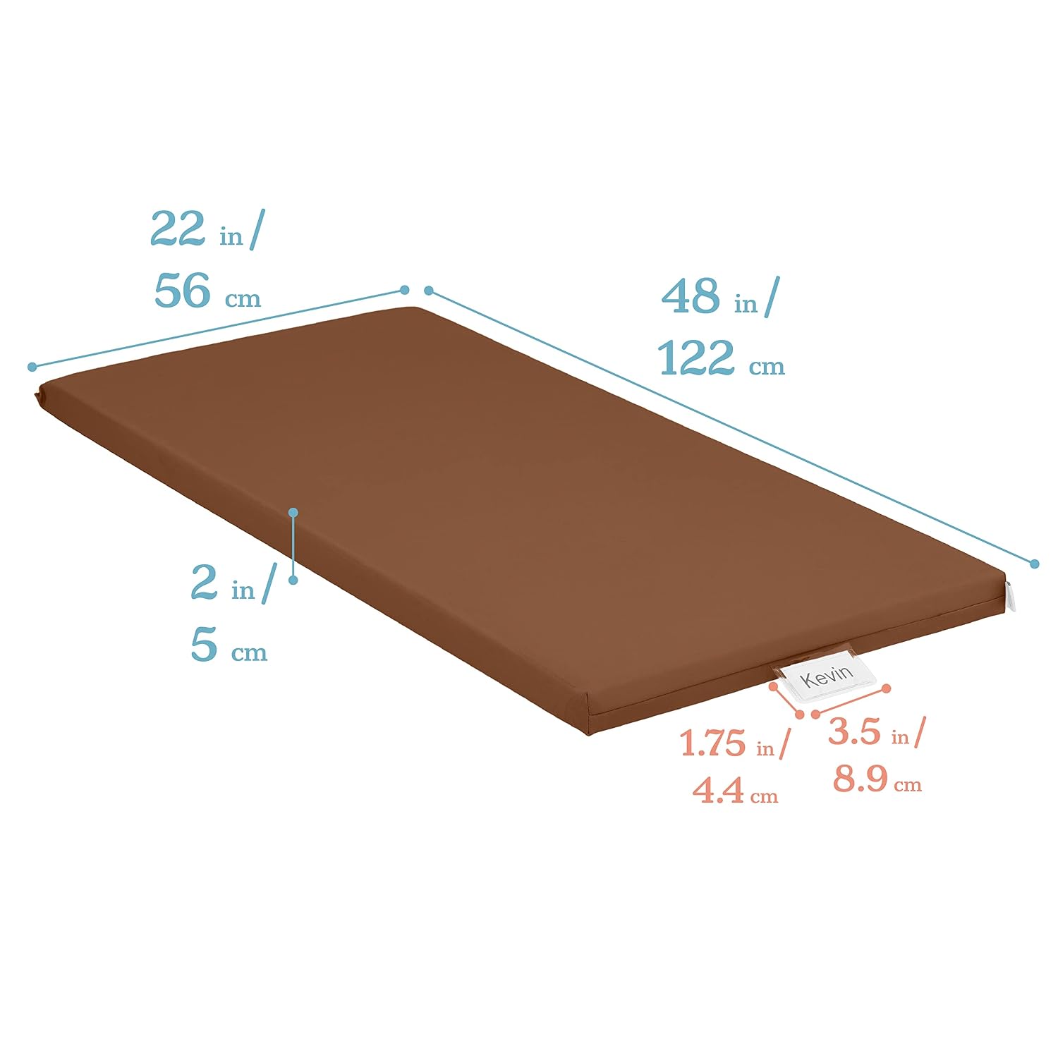 ECR4Kids SoftZone Rainbow Rest Mat, 2in, Sleeping Pad, Earthtone, 5-Piece
