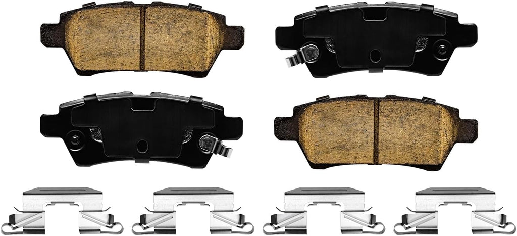 Detroit Axle - Brake Kit for 2005-2012 Nissan Pathfinder Disc Brake Rotors Ceramic Brakes Pads w/Hardware 2006 2007 2008 2009 2010 2011 Replacement: 11.65 inch Front and 12.13 inch Rear Rotors