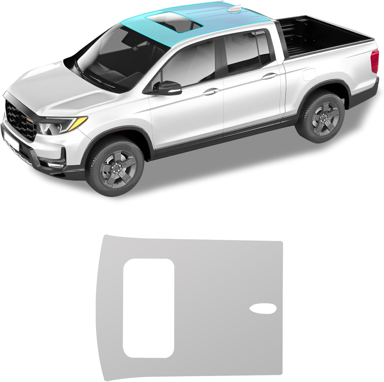for 2024-2025 Honda Ridgeline Precut Paint Protective Film 8.5 Mil TPU PPF Clear Car HD Scratch Exterior Accessories (Sunroof 1Pcs)