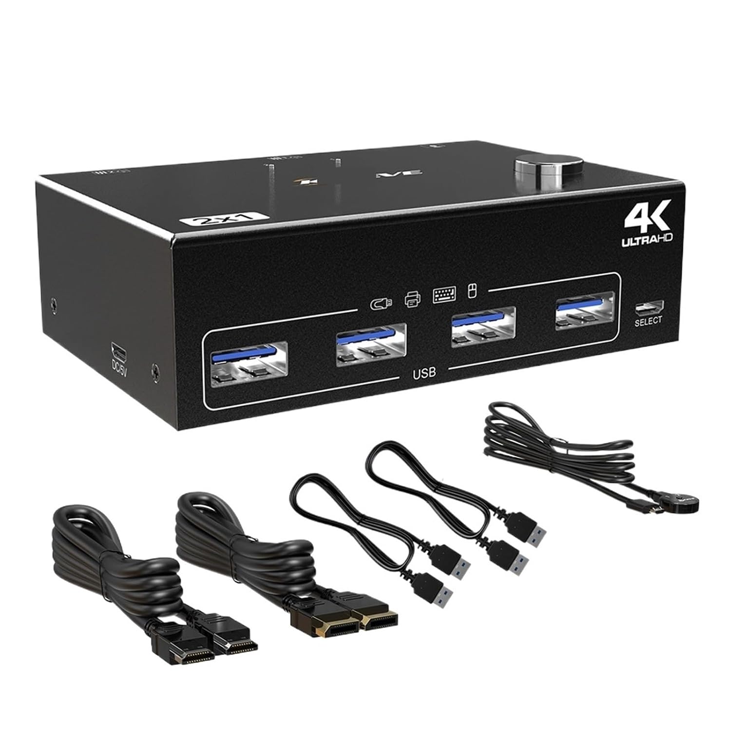 DP USB 3.0 KVM Switch Dual Monitor Display Port HDMI-Compatible Switcher for 2 Computer Laptop Share Keyboard Mouse Monitors