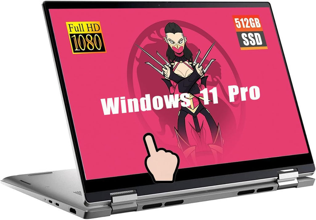 Dell Latitude 7420 2-in-1 Laptop, 14' FHD (1920x1080) Notebook, Core i5-1145G7, 16 GB RAM, 512GB SSD, WiFi, Bluetooth, Webcam, Windows 11 Pro, Silver(Renewed)