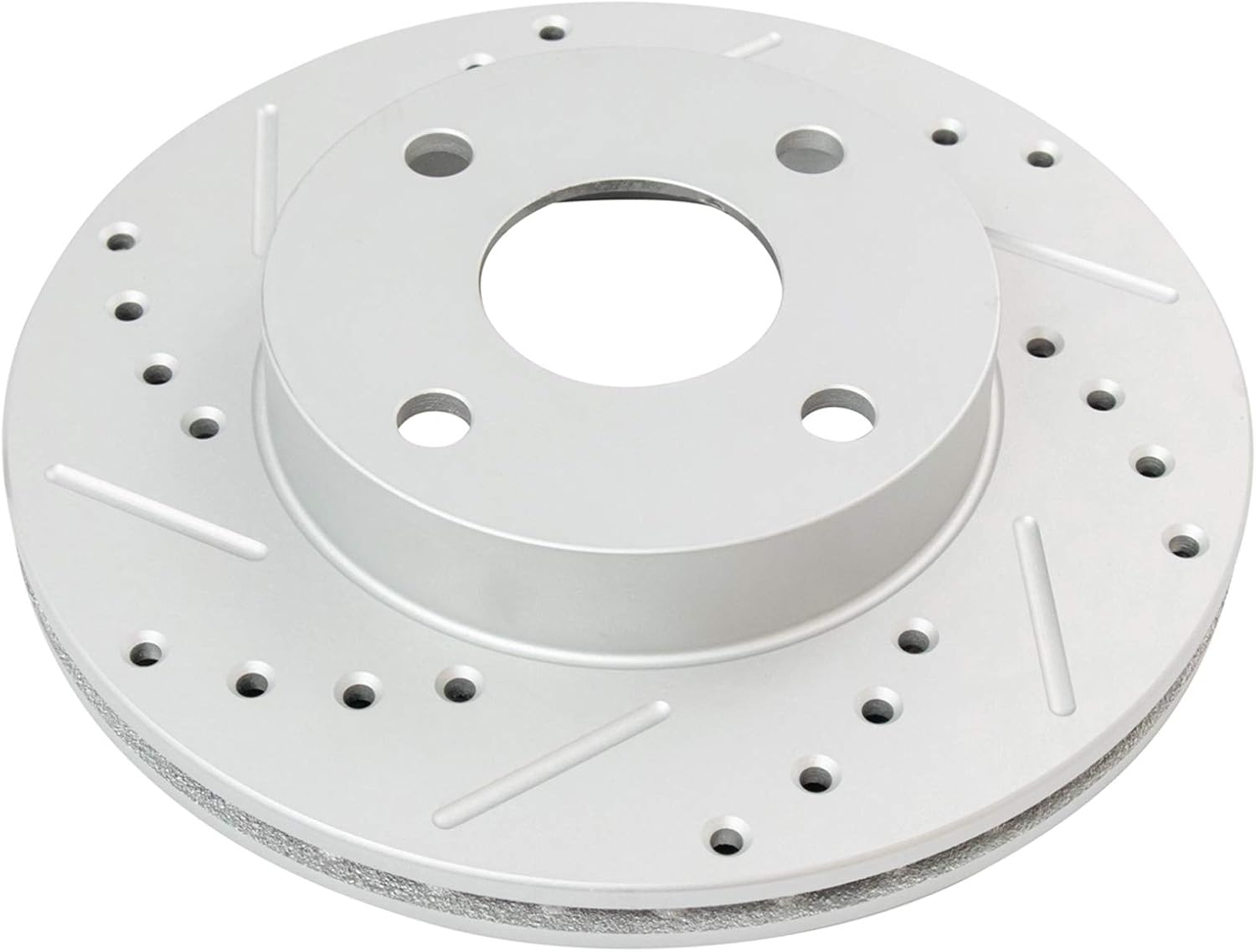 TRQ Performance Front and Rear Brake Rotor Set G Coated Drilled and Slotted Compatible with 1990-1993 Mazda Miata