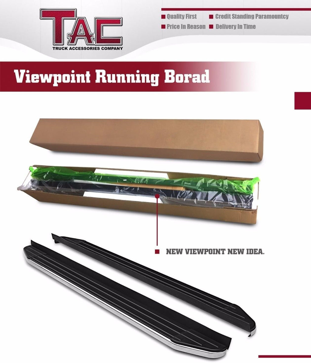 TAC Running Boards for 2005-2026 Nissan Frontier Crew Cab Aluminum Black Side Steps Nerf Bars