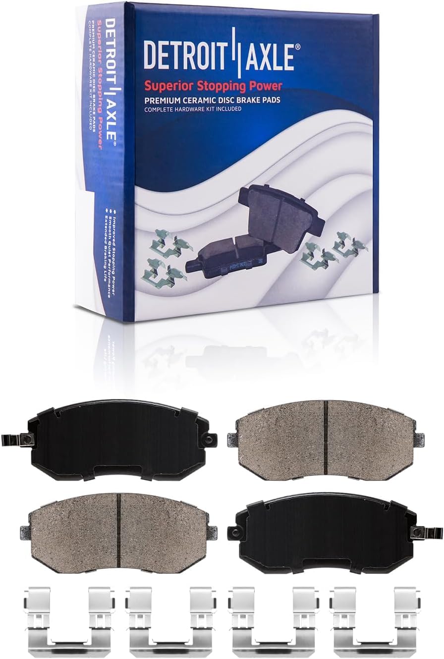 Detroit Axle - Brake Kit for 2005-2009 Subaru Outback 2006-2009 Legacy, Disc Brakes Rotors Ceramic Brake Pads 2007 2008 Replacement : 11.54'' inch Front and 10.79'' inch Rear Rotors