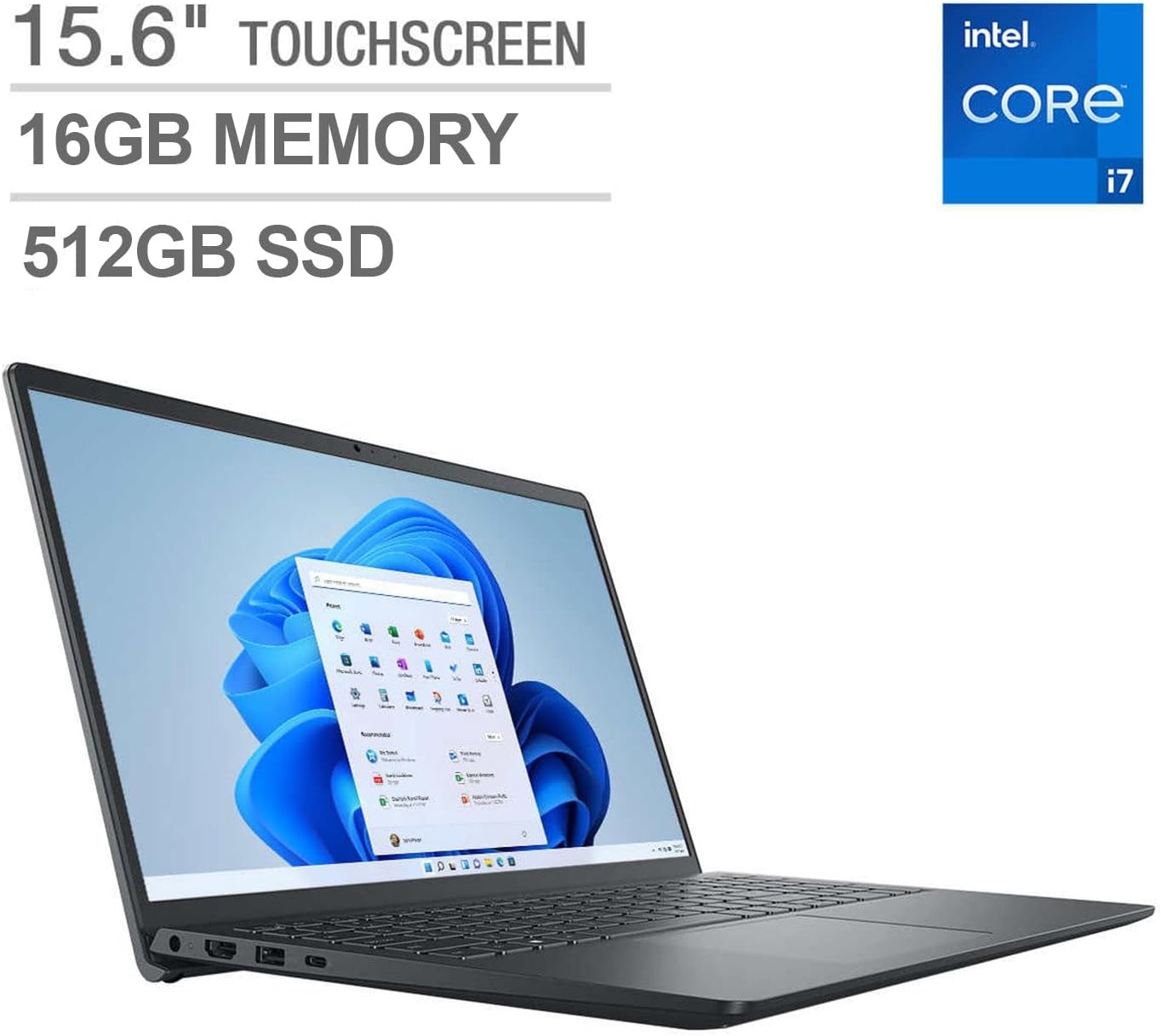 Dell Inspiron 15.6' 3530 15' Touchscreen Laptop Computer 2023 | 13th Gen Intel Core i7-1355U up to 5.0 GHz, 16GB DDR4 RAM, 512GB PCIe NVMe M.2 SSD, Intel Iris Xe Graphics, Windows 11 Home (Renewed)