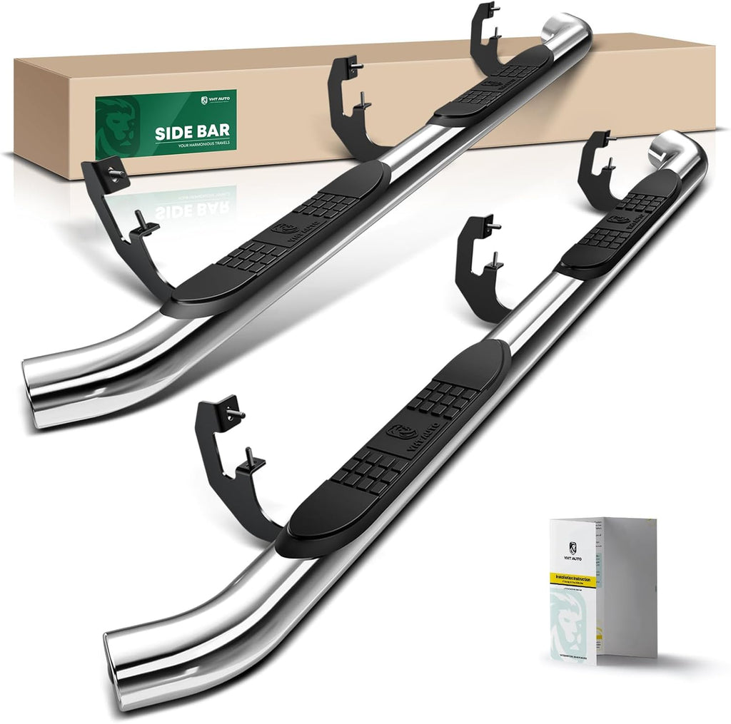 YHTAUTO 3 Inch Running Boards Fit Chevy Tahoe & GMC Yukon SUV 4-Door 2021-2026 Not for Yukon XL, Round Side Steps Stainless Steel Step Bars Off-Road Exterior Accessories