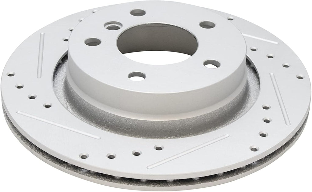 TRQ Performance Front and Rear Brake Rotor Set G Coated Drilled and Slotted Compatible with 1999-2000 BMW 323i 2000 323Ci 1999-2000 328i 2000 328Ci 2001-2006 325Ci 2001-2005 325i