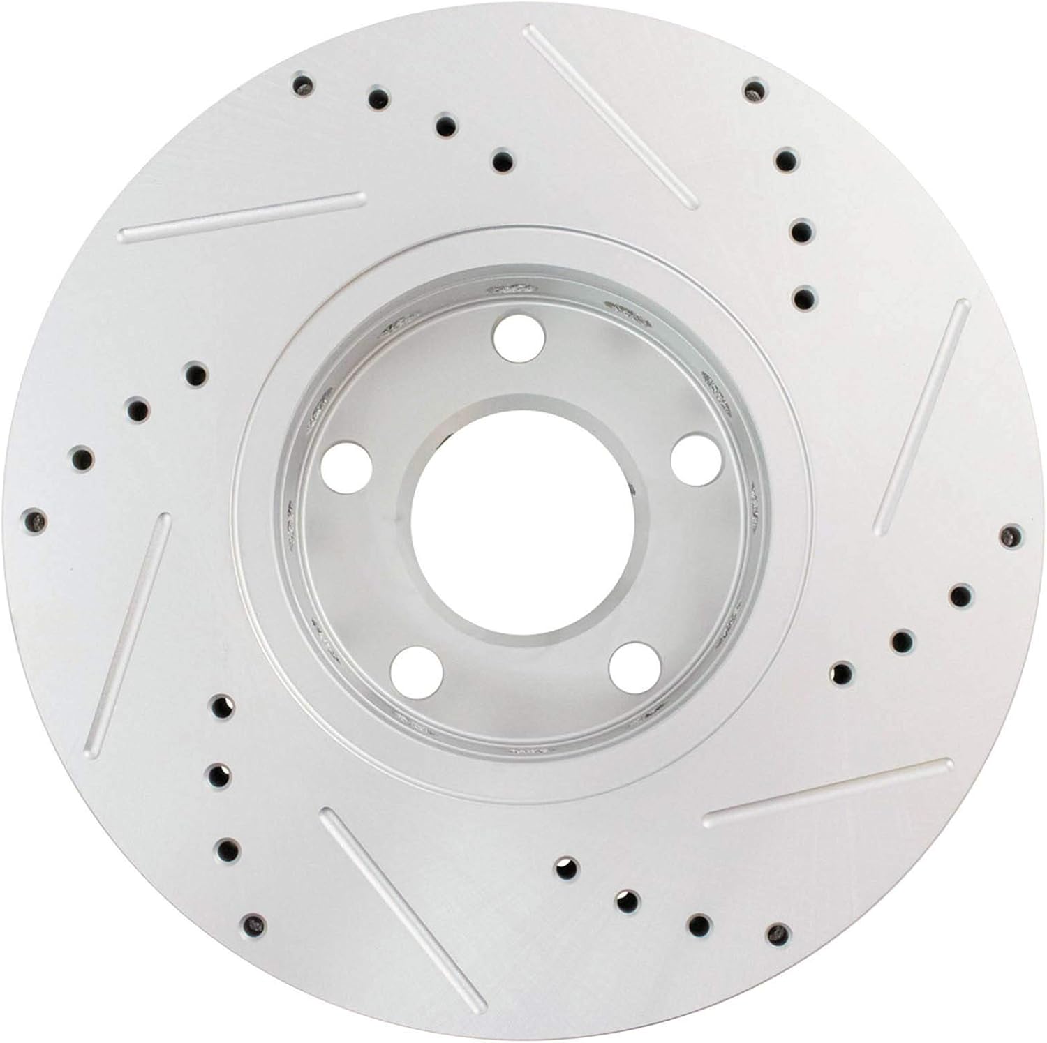 TRQ Performance Front and Rear Brake Rotor Set G Coated Drilled Slotted Compatible with 2005-2006 Audi A4 A4 Quattro