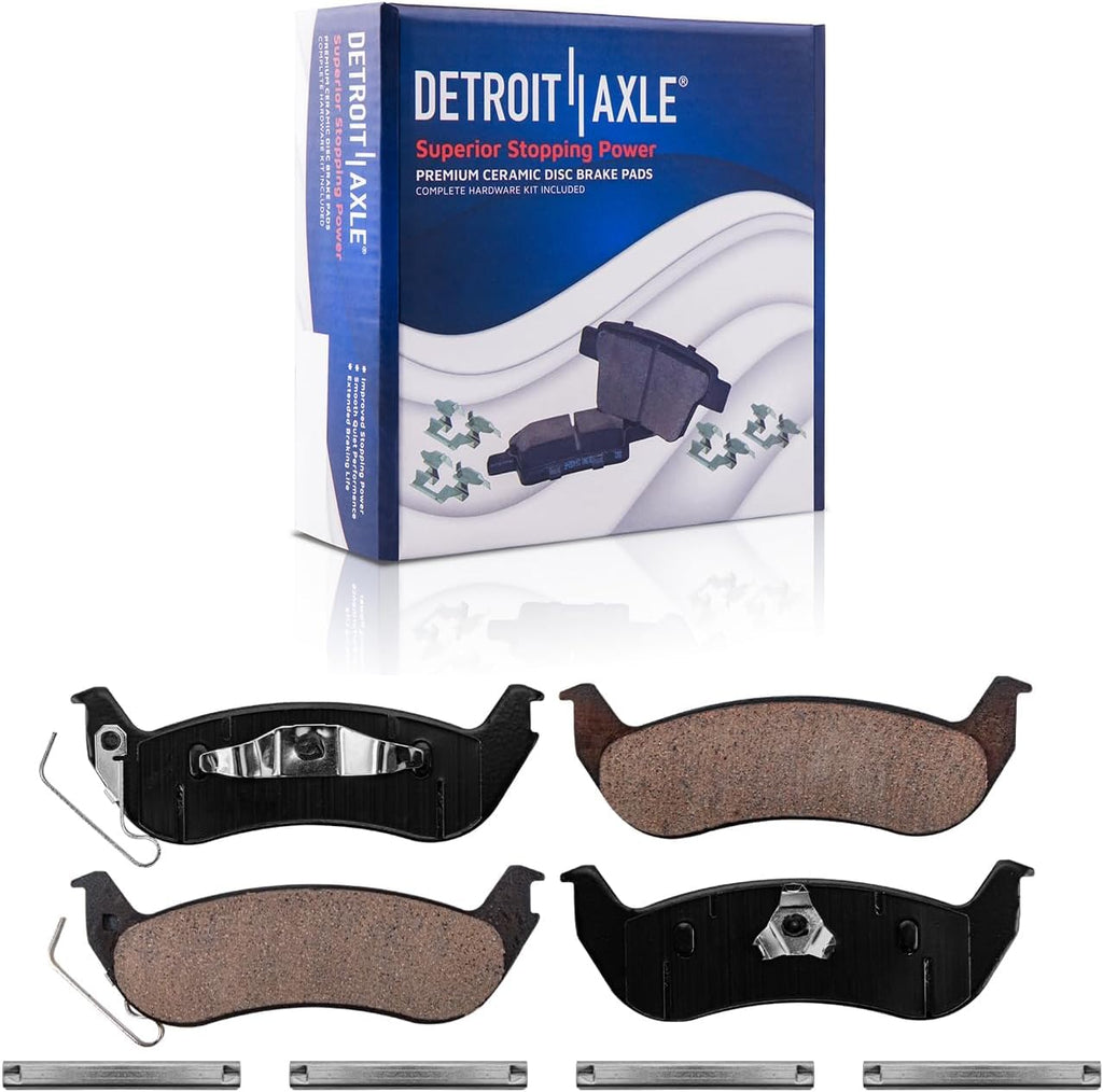 Detroit Axle - Brake Kit for 4WD 2010 2011 Ford Ranger Disc Brake Rotors Ceramic Brakes Pads w/Hardware Replacement Front and Rear
